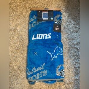 Detroit Lions NFL Blue Fleece Blanket - NWT